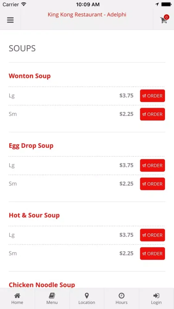 Captures d'écran de King Kong Restaurant - Adelphi Online Ordering
