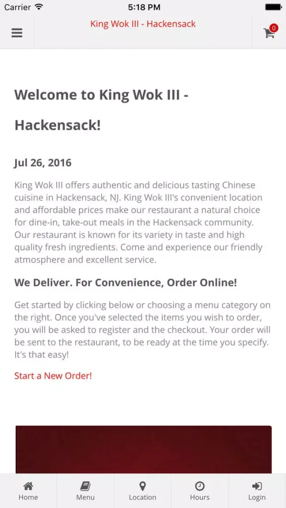 Ảnh chụp màn hình của King Wok III - Hackensack Online Ordering