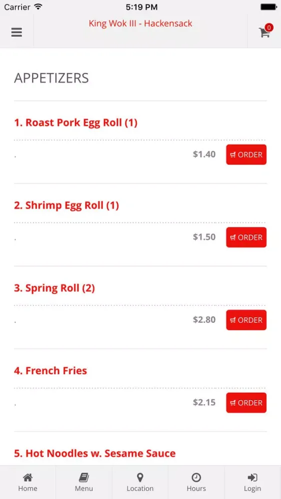 Ảnh chụp màn hình của King Wok III - Hackensack Online Ordering
