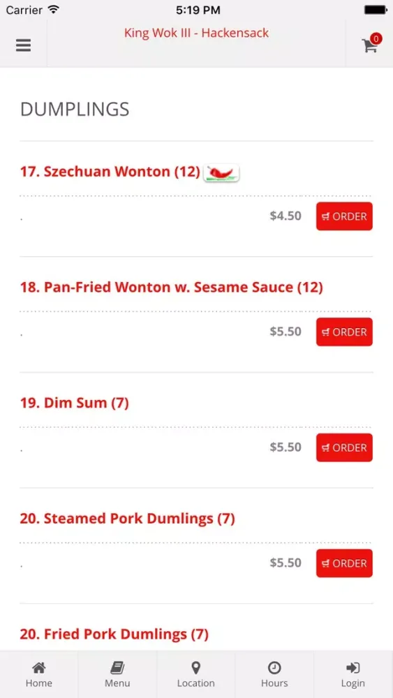 Ảnh chụp màn hình của King Wok III - Hackensack Online Ordering