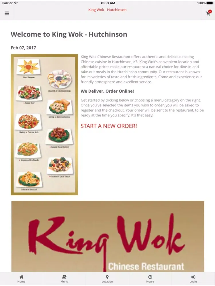 King Wok - Hutchinson iPad 应用截图