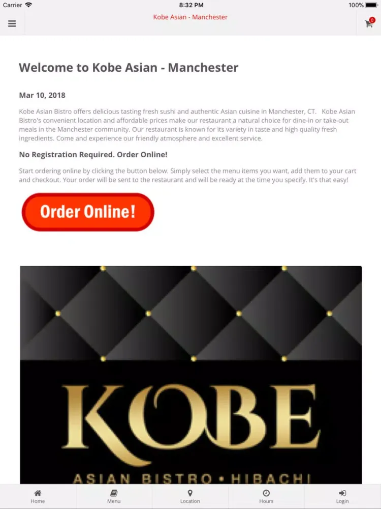 Скриншоты Kobe Asian Bistro Manchester iPad 