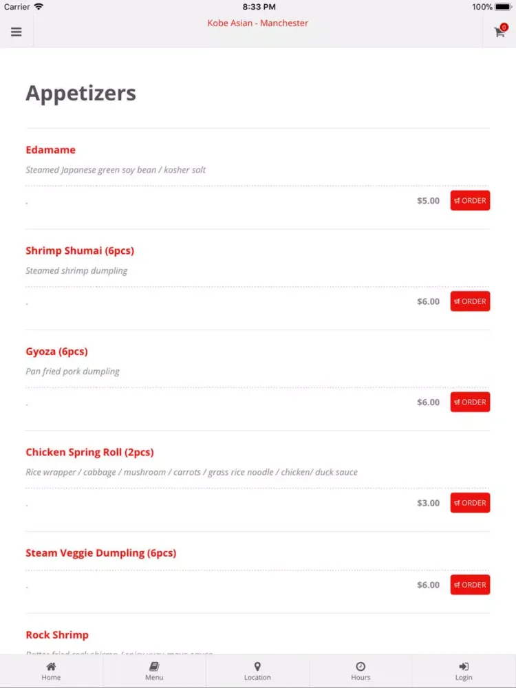 Скриншоты Kobe Asian Bistro Manchester iPad 