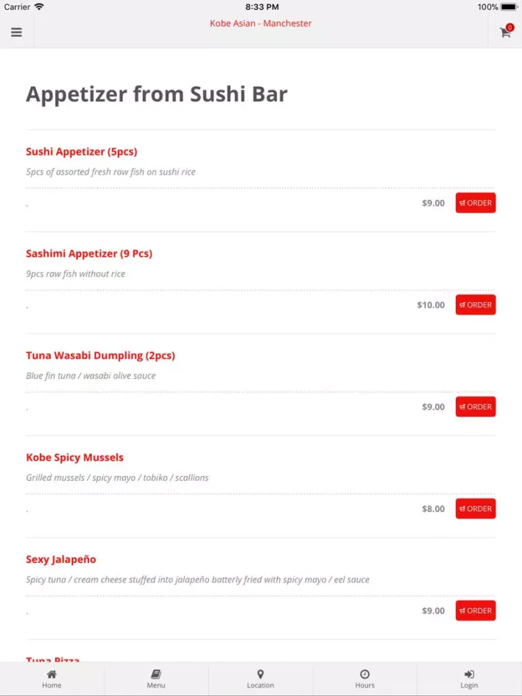 Скриншоты Kobe Asian Bistro Manchester iPad 