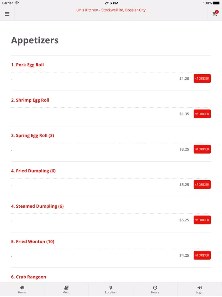 Capturas de tela do Lin's Kitchen Bossier City iPad 