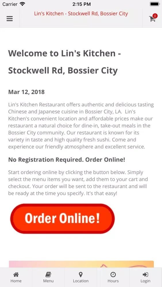 Capturas de tela do Lin's Kitchen Bossier City