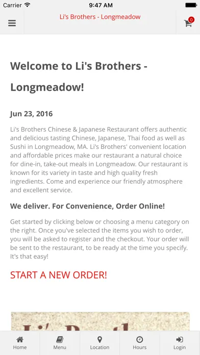 Captures d'écran de Li's Brothers - Longmeadow Online Ordering