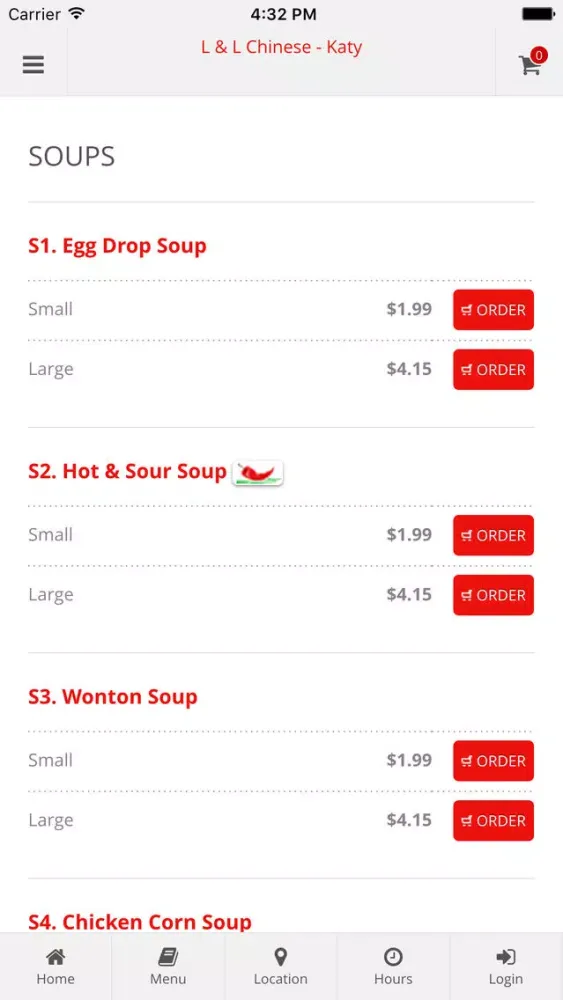 Screenshot di L & L Chinese - Katy Online Ordering
