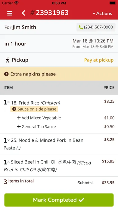 Capturas de tela do Chinese Menu Online Manager