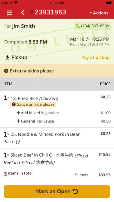 Capturas de tela do Chinese Menu Online Manager