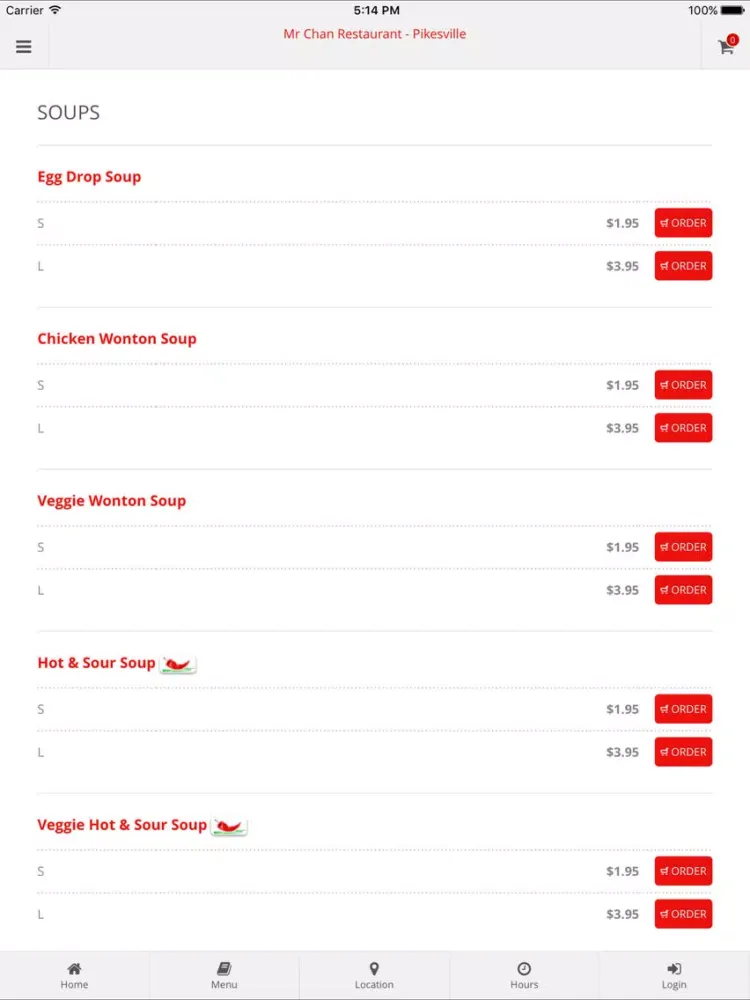 Mr Chan Restaurant - Pikesvill iPad 应用截图