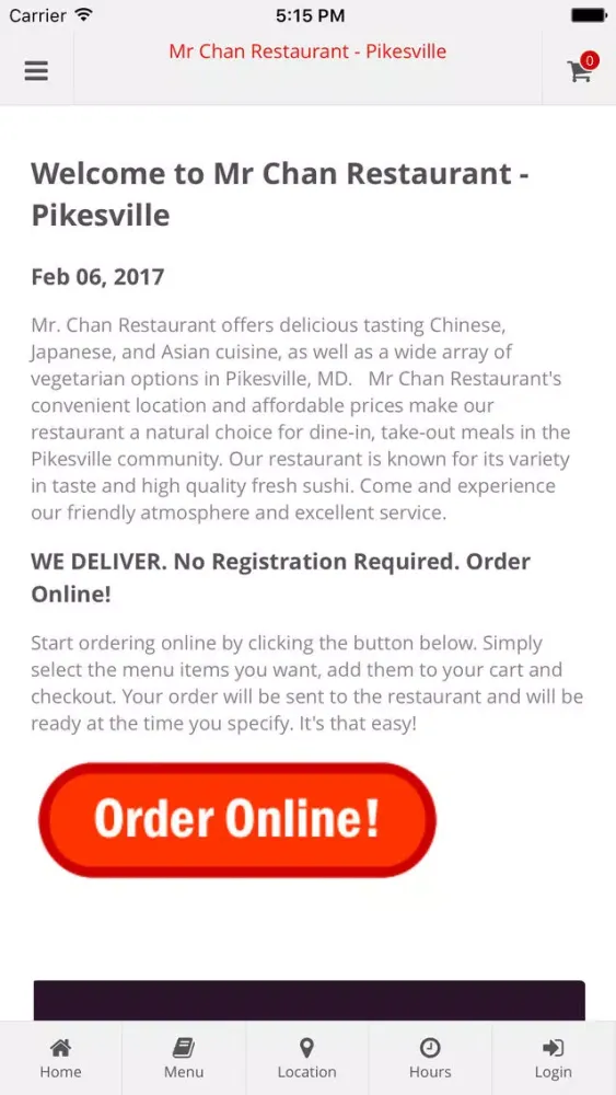 Mr Chan Restaurant - Pikesvill应用截图