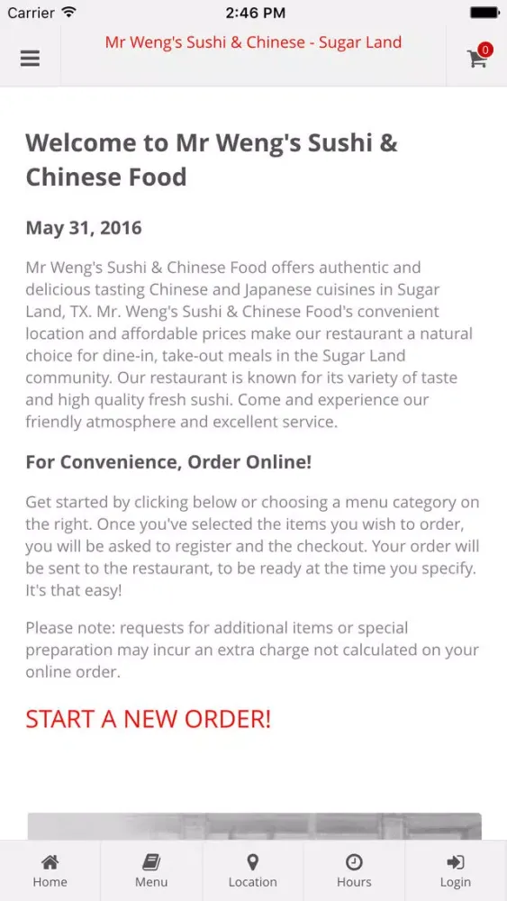 Tangkapan skrin Mr Weng's Sushi & Chinese - Sugar Land Online Ordering