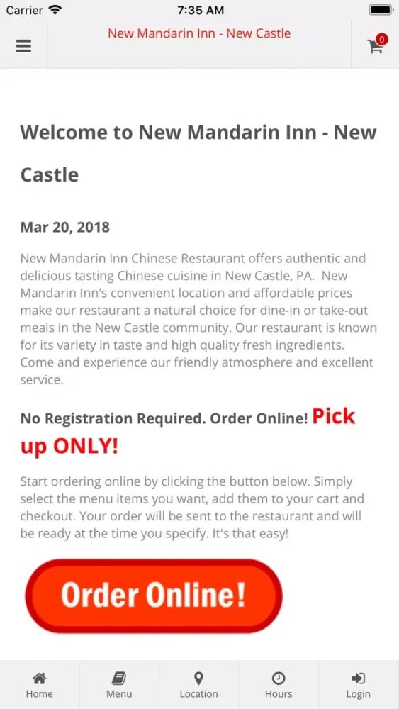 New Mandarin Inn New Castle应用截图