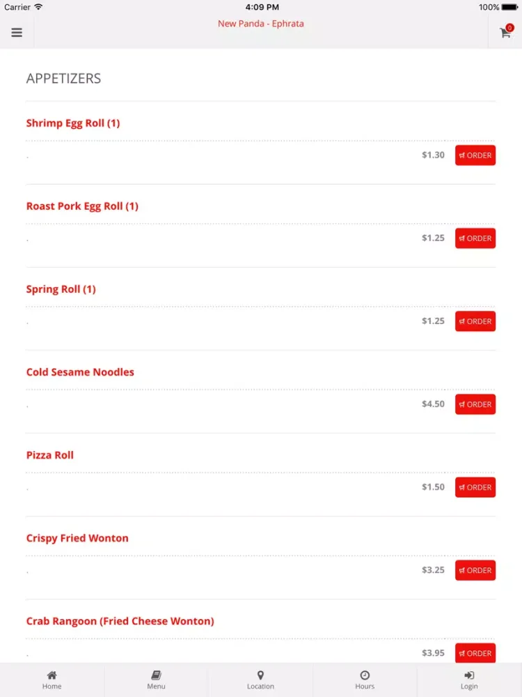 تصاویر New Panda - Ephrata Online Ordering iPad 
