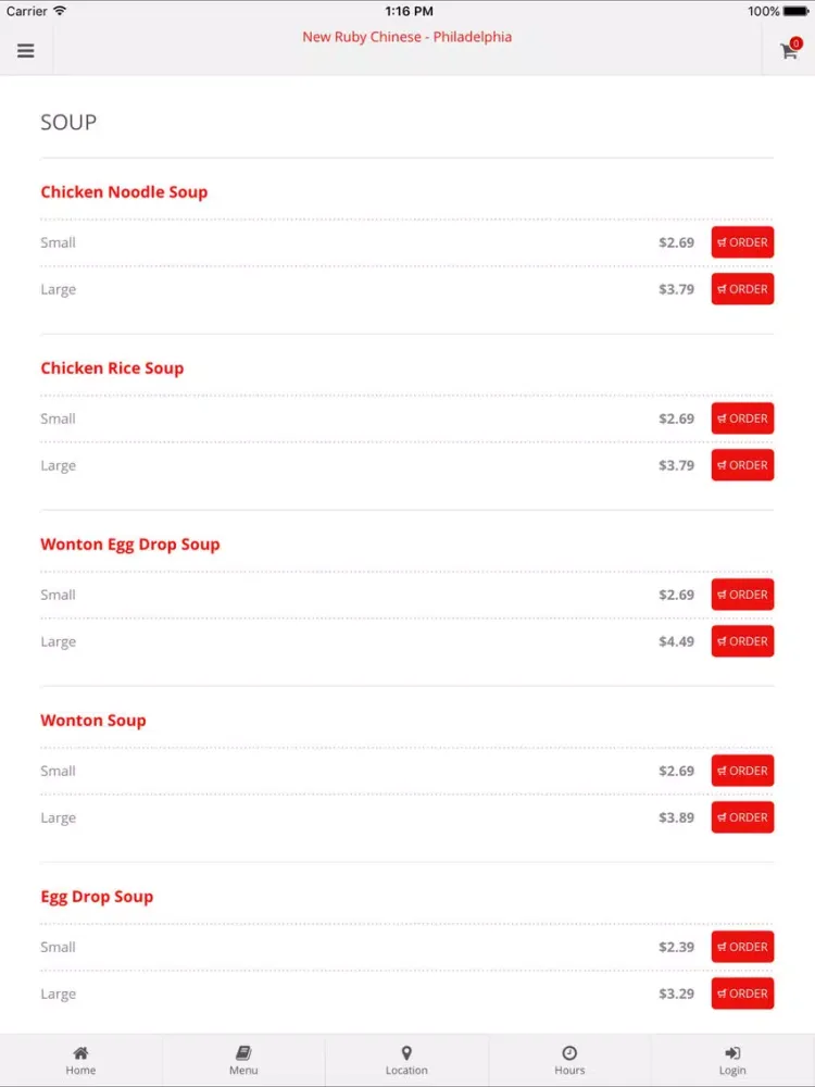 Capturas de tela do New Ruby Chinese Philly iPad 