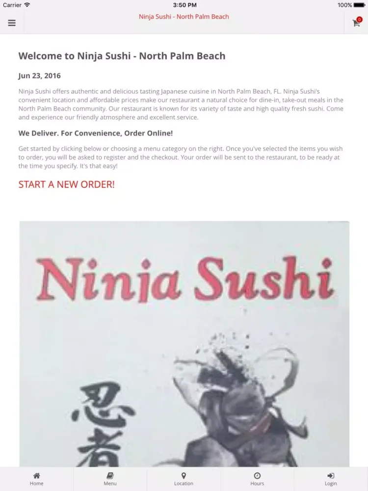 Ninja Sushi - North Palm Beach Online Ordering iPad  Screenshots