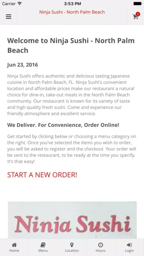 Ninja Sushi - North Palm Beach Online Ordering Screenshots