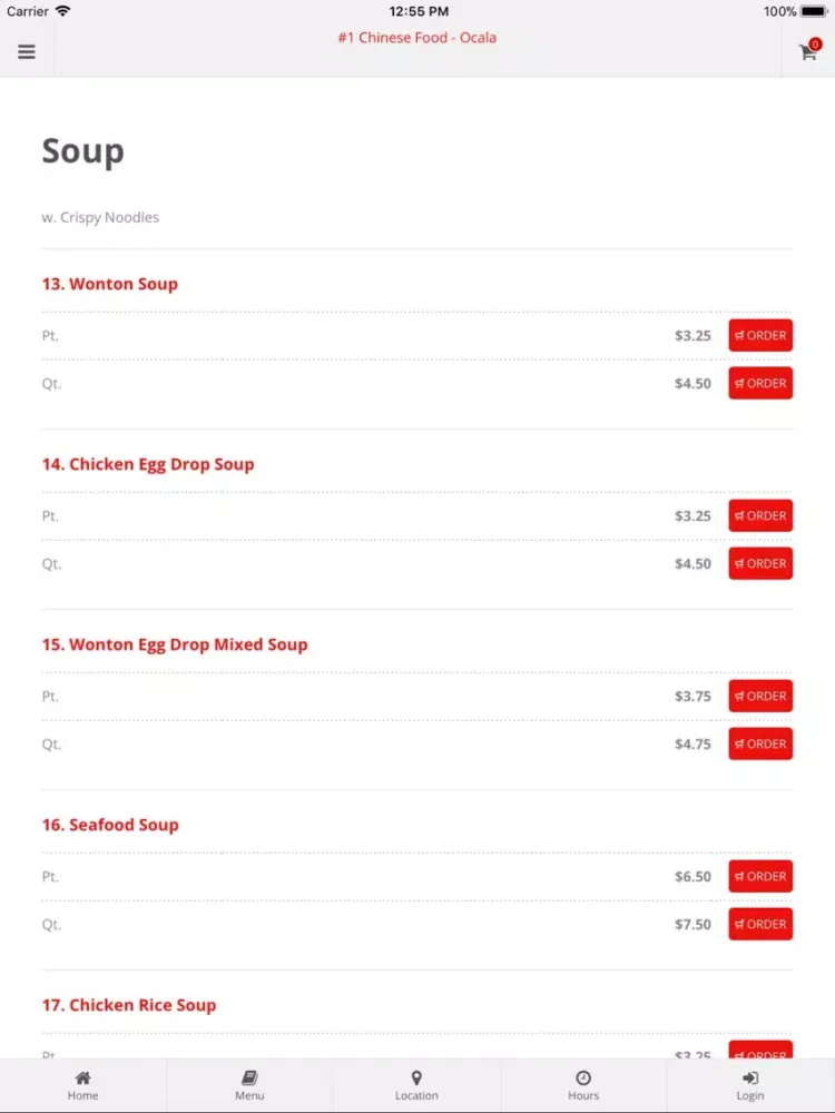 Tangkapan skrin #1 Chinese Food Ocala iPad 