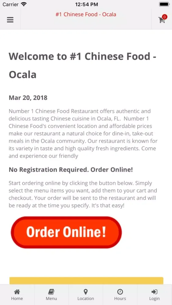 Tangkapan skrin #1 Chinese Food Ocala