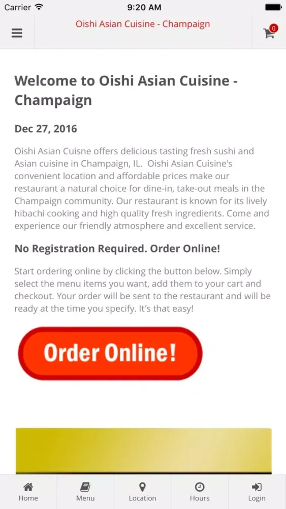 Oishi Asian Cuisine Champaign Ekran Görüntüleri