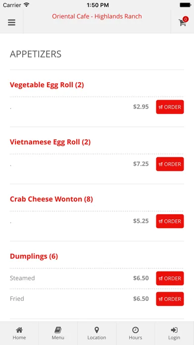 Oriental Cafe - Highlands Ranch Online Ordering应用截图