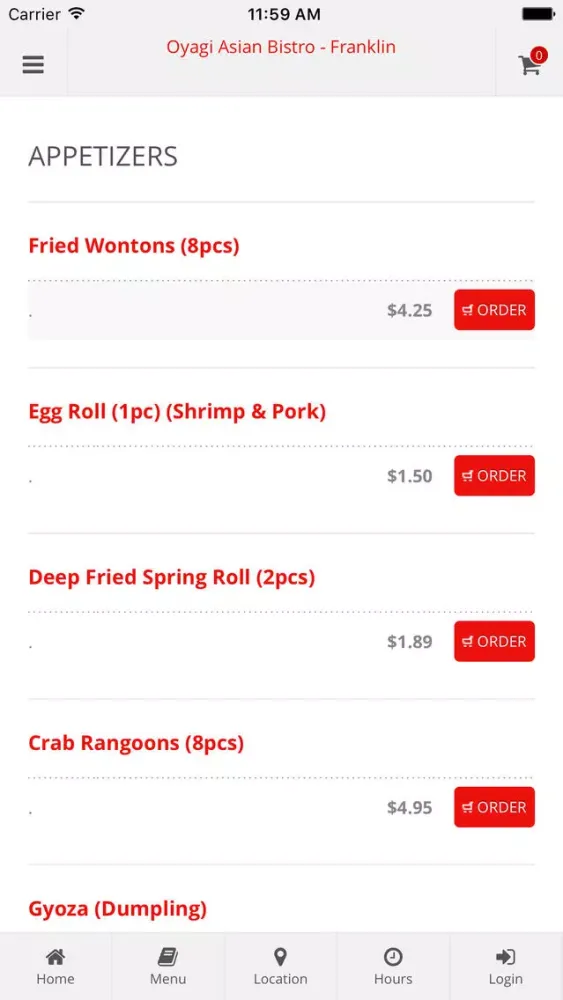 Oyagi Asian Bistro - Franklin স্ক্রিনশট