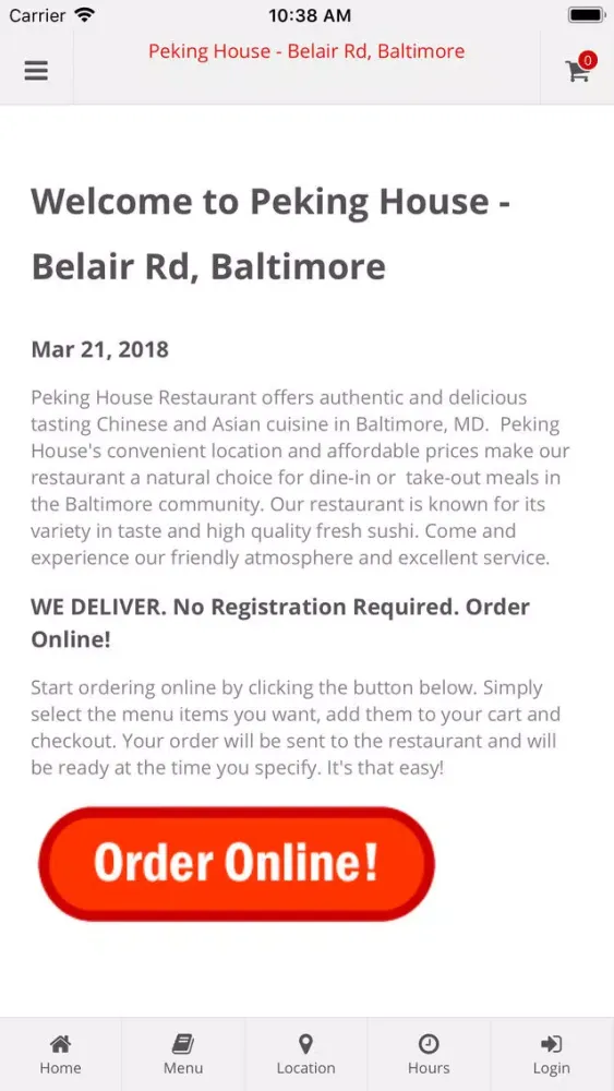 Скриншоты Peking House Baltimore