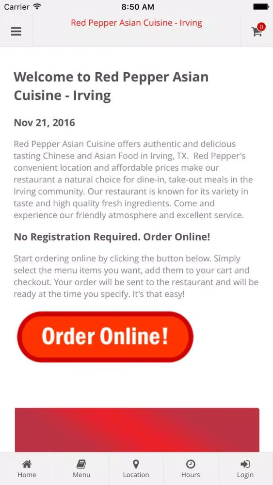 Red Pepper Asian Cuisine स्क्रीनशॉट