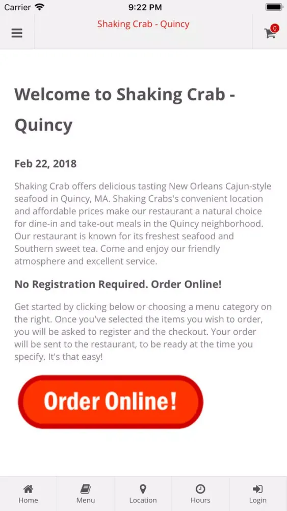 Shaking Crab Quincy Screenshots