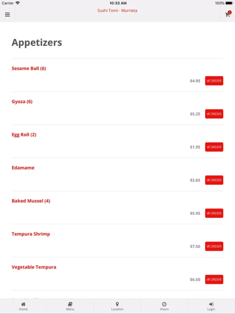 Sushi Tomi Murrieta iPad  স্ক্রিনশট