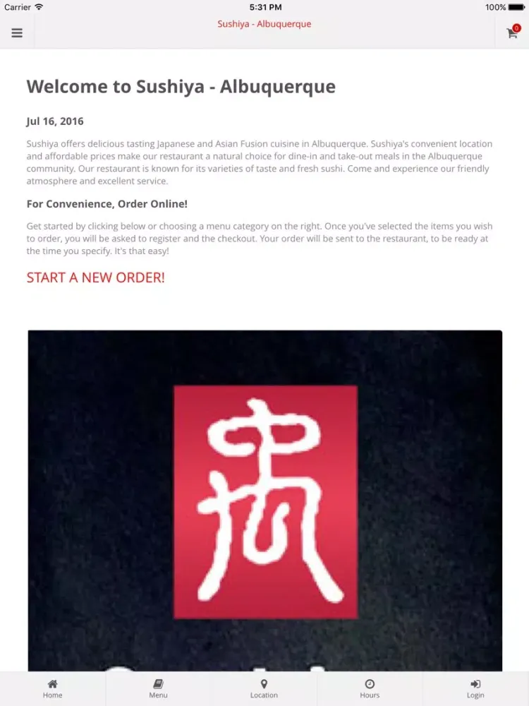 Capturas de pantalla de Sushiya - Albuquerque Online Ordering iPad 