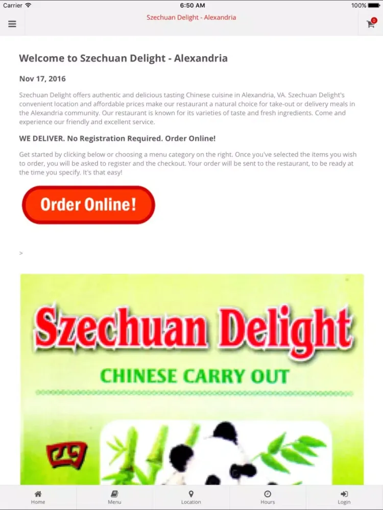 Captures d'écran de Szechuan Delight - Alexandria iPad 