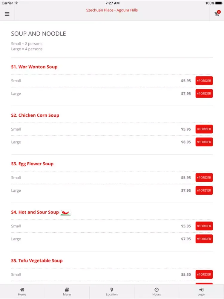 Szechuan Place - Agoura Hills Online Ordering iPad 应用截图