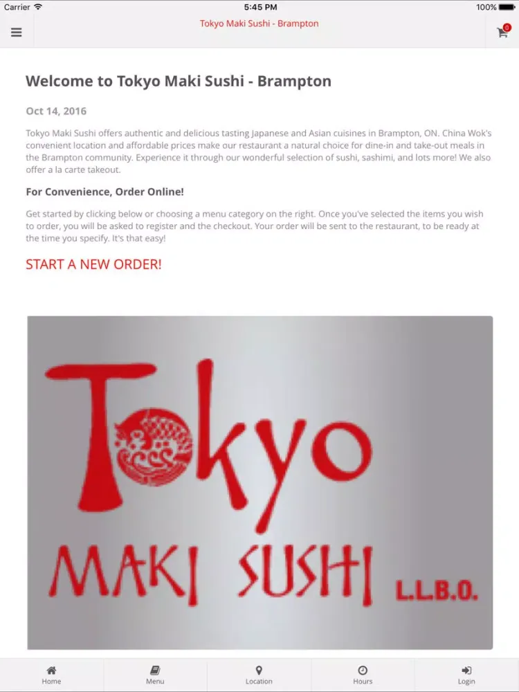 Tokyo Maki Sushi - Brampton iPad 应用截图