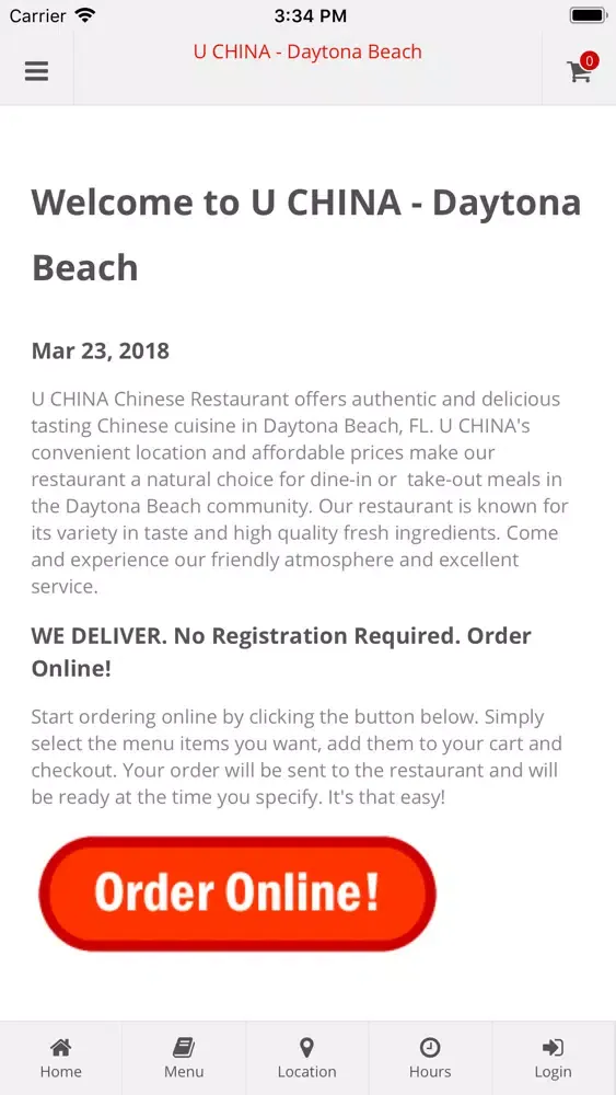 U CHINA Daytona Beach স্ক্রিনশট