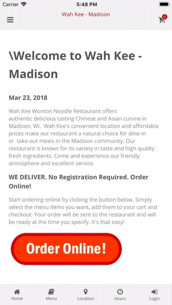 Screenshot di Wah Kee Madison