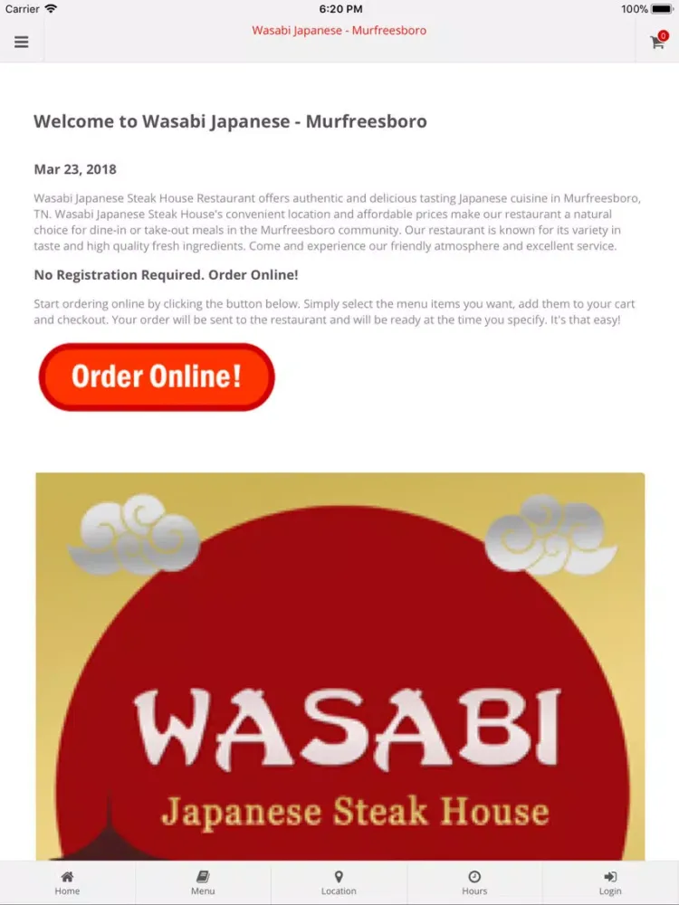 تصاویر Wasabi Japanese Murfreesboro iPad 
