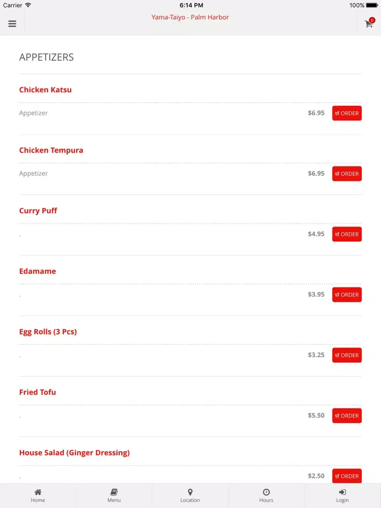 Yama-Taiyo - Palm Harbor Online Ordering iPad  স্ক্রিনশট