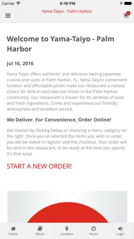 Yama-Taiyo - Palm Harbor Online Ordering স্ক্রিনশট