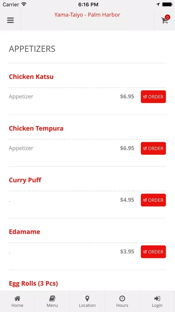 Yama-Taiyo - Palm Harbor Online Ordering স্ক্রিনশট