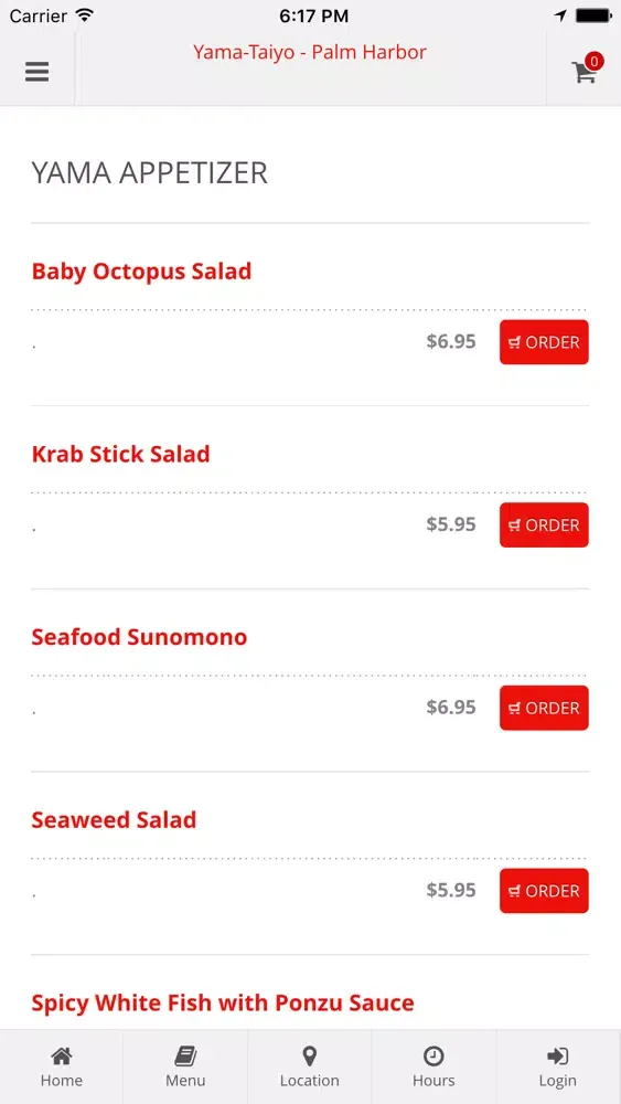 Yama-Taiyo - Palm Harbor Online Ordering স্ক্রিনশট