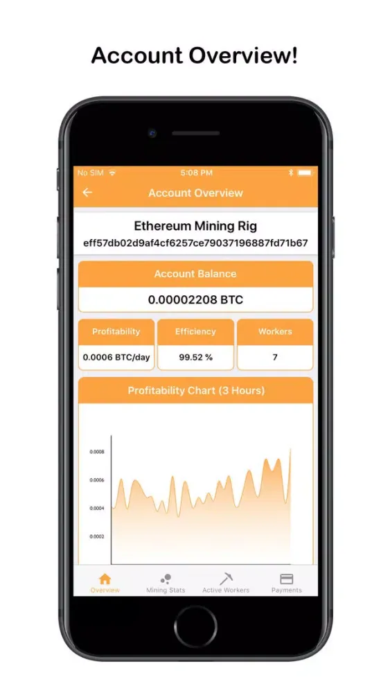 Capturas de pantalla de NiceMonitor: Nicehash Tracker