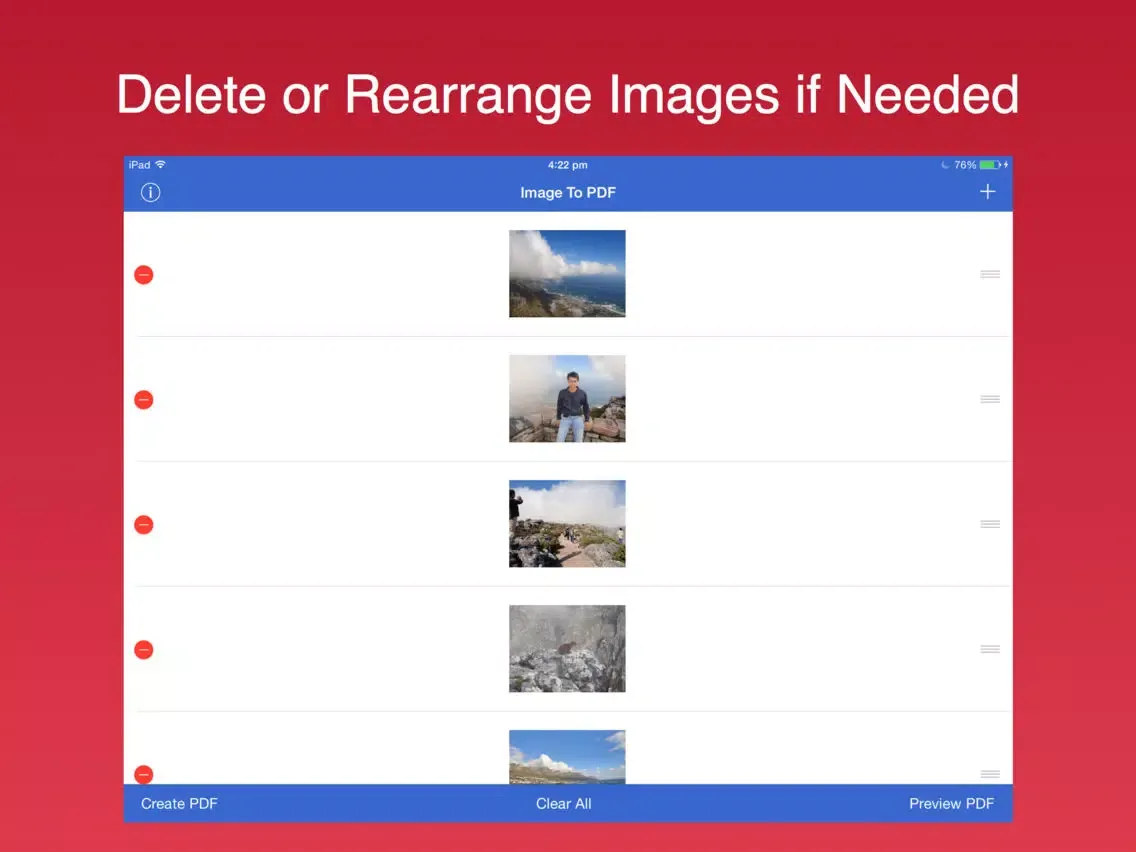 Image To PDF Converter Pro - Convert jpg, png images to PDF document iPad 應用截圖