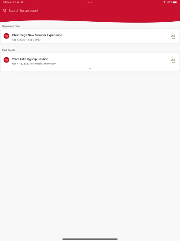 Chi Omega Fraternity iPad 應用截圖