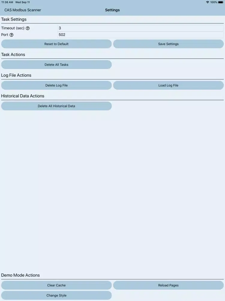CAS Modbus Scanner iPad  स्क्रीनशॉट