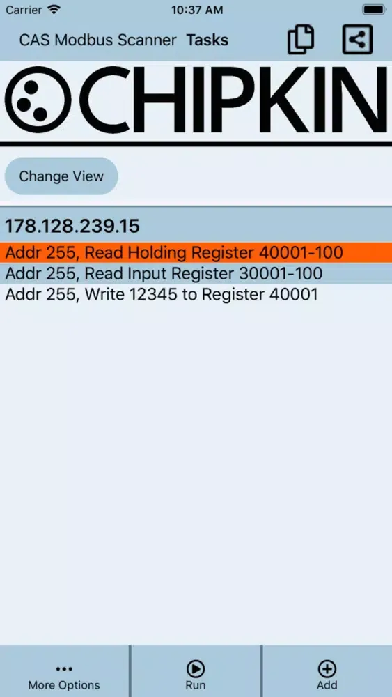 CAS Modbus Scanner स्क्रीनशॉट