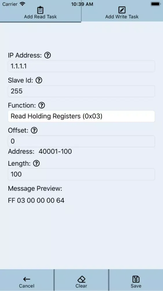 CAS Modbus Scanner स्क्रीनशॉट