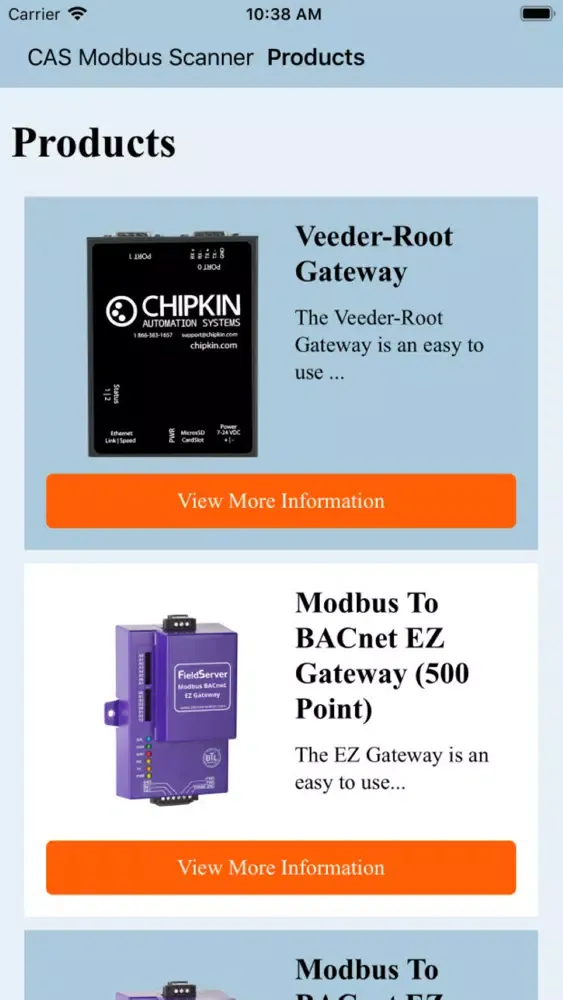 CAS Modbus Scanner स्क्रीनशॉट