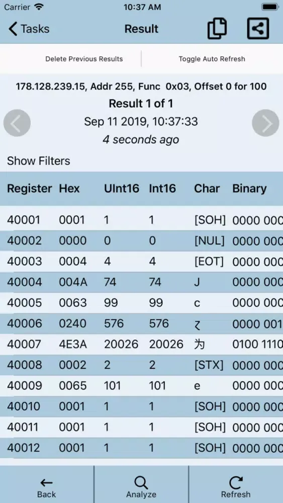CAS Modbus Scanner स्क्रीनशॉट
